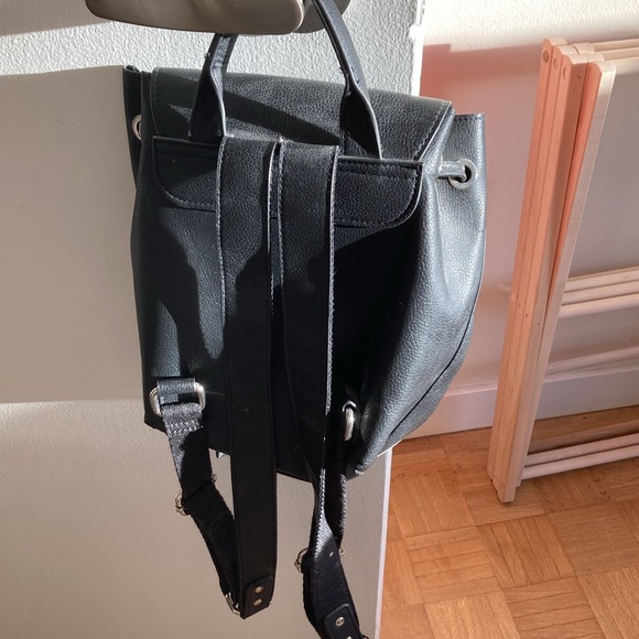 Brand new uo black leather mini backpack - Picture 3 of 4